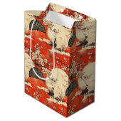 Romantisch Sakura Kimono Koppelpatroon (1) Medium Cadeauzakje (Achterkant Gekanteld)