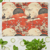 Romantisch Sakura Kimono Koppelpatroon (1) Theedoek (Gevouwen)