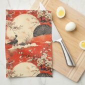 Romantisch Sakura Kimono Koppelpatroon (1) Theedoek (Quarter Fold)