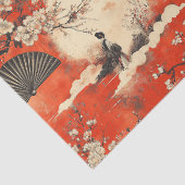 Romantisch Sakura Kimono Koppelpatroon (1) Tissuepapier (Detail)