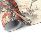 Romantisch Sakura Kimono Koppelpatroon (2) Cadeaupapier (Rol Hoek)
