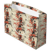 Romantisch Sakura Kimono Koppelpatroon (2) Groot Cadeauzakje (Achterkant Gekanteld)