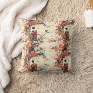 Romantisch Sakura Kimono Koppelpatroon (2) Kussen