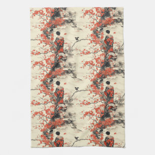 Romantisch Sakura Kimono Koppelpatroon (2) Theedoek