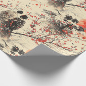 Romantisch Sakura Kimono Koppelpatroon (3) Cadeaupapier (Hoek)