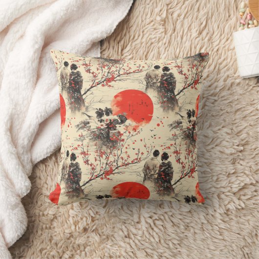 Romantisch Sakura Kimono Koppelpatroon (3) Kussen (Deken)