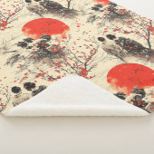 Romantisch Sakura Kimono Koppelpatroon (3) Sherpa Deken (3/4)