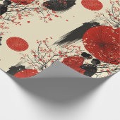 Romantisch Sakura Kimono Koppelpatroon (4) Cadeaupapier (Hoek)