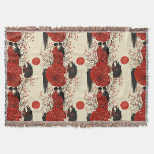 Romantisch Sakura Kimono Koppelpatroon (4) Deken