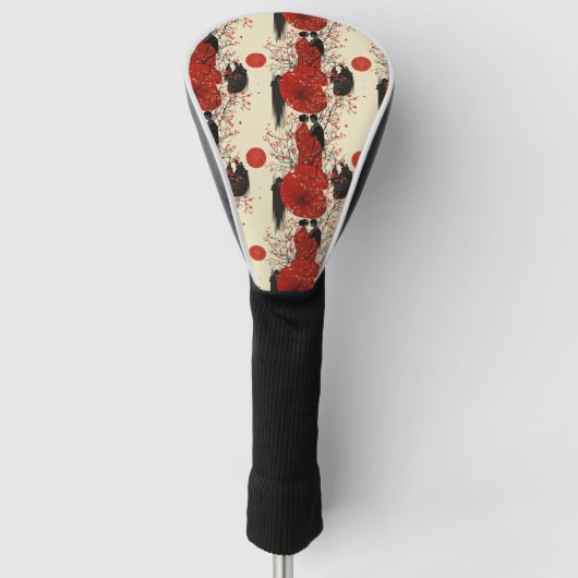 Romantisch Sakura Kimono Koppelpatroon (4) Golfheadcover (Voorkant)