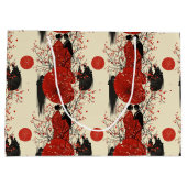 Romantisch Sakura Kimono Koppelpatroon (4) Groot Cadeauzakje (Achterkant)