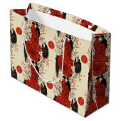 Romantisch Sakura Kimono Koppelpatroon (4) Groot Cadeauzakje (Achterkant Gekanteld)