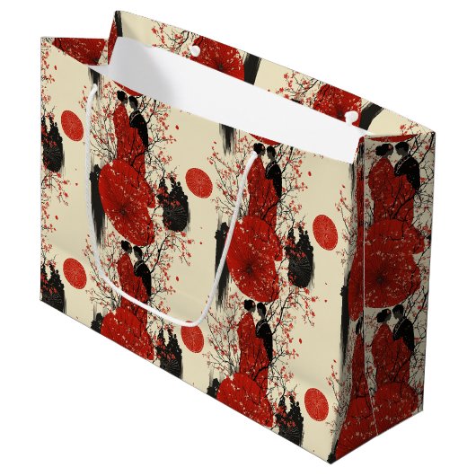 Romantisch Sakura Kimono Koppelpatroon (4) Groot Cadeauzakje (Voorkant Gekanteld)