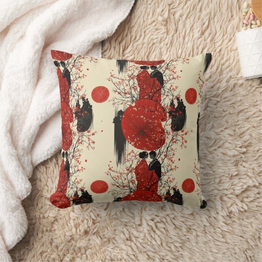 Romantisch Sakura Kimono Koppelpatroon (4) Kussen (Deken)