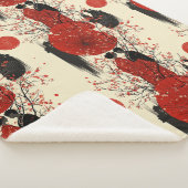 Romantisch Sakura Kimono Koppelpatroon (4) Sherpa Deken (3/4)
