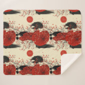 Romantisch Sakura Kimono Koppelpatroon (4) Sherpa Deken (Voorkant (horizontaal))