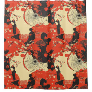 Romantisch Sakura Kimono Koppelpatroon (5) Douchegordijn