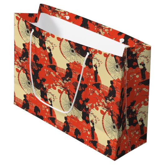 Romantisch Sakura Kimono Koppelpatroon (5) Groot Cadeauzakje (Voorkant Gekanteld)