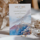 Romantisch Santorini Griekenland Save the Date Kaa Kaart