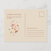 Romantisch Save the Date Announcement Briefkaart (Achterkant)