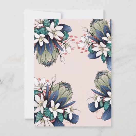 Romantisch Save the Date Uitnodiging (Achterkant)