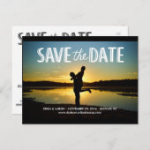 Romantisch Save the Date Wedding Briefkaart (Voorkant / Achterkant)