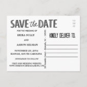 Romantisch Save the Date Wedding Briefkaart (Achterkant)