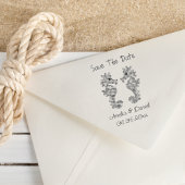 Romantisch save the date zeepaardje rubberstempel