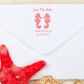 Romantisch save the date zeepaardje rubberstempel