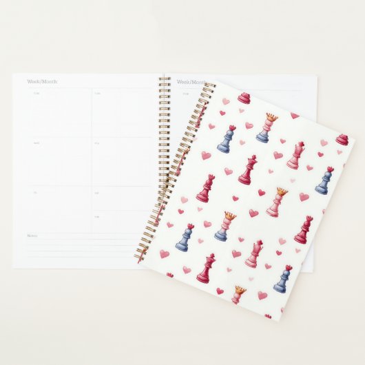 Romantisch Schaak Harten Valentijnsdag Planner (Display)