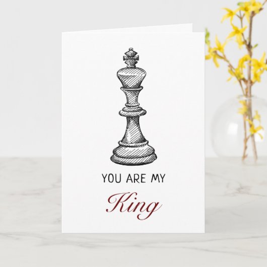 Romantisch schaakkoning jubileum Valentijnsdag Kaart (Gele Bloem)
