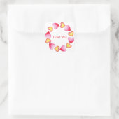 Romantisch Schattig Rode Hart Valentijnsdag Vierkante Sticker (Tas)