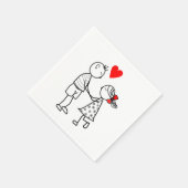 Romantisch Schattige paar servetten (Hoek)