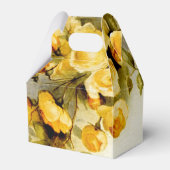 romantisch schilderij van gele rozen bruiloft bedankdoosjes (Achterkant)
