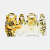 romantisch schilderij van gele rozen bruiloft bedankdoosjes (Uitgevouwen)