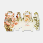 romantisch schilderij van rozen bruiloft bedankdoosjes (Uitgevouwen)