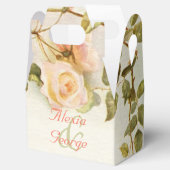 romantisch schilderij van rozen bruiloft bedankdoosjes (Geopend)