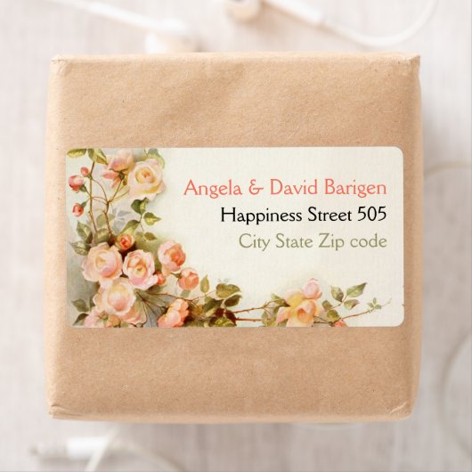  romantisch schilderij van rozen bruiloft etiket (Insitu)