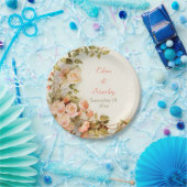  romantisch schilderij van rozen bruiloft papieren bordje (Feest)