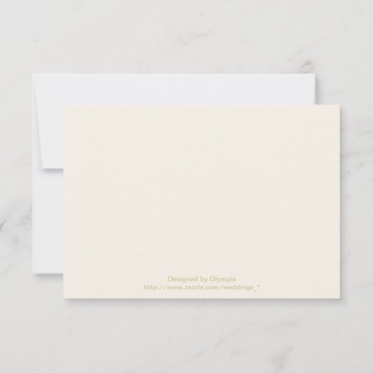 romantisch schilderij van rozen bruiloft RSVP (Achterkant)