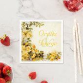 romantisch schilderij van rozen bruiloft servet (Insitu)