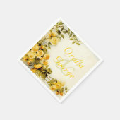 romantisch schilderij van rozen bruiloft servet (Hoek)