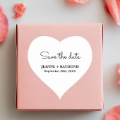 Romantisch Schoon Bewaar de datum Bruiloft Aankond Hart Sticker