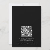 Romantisch Schrift Kalligrafie QR-code Huwelijk Save The Date (Achterkant)