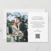 Romantisch schrift met hart en foto's en QR-code Save The Date (Achterkant)