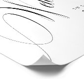 Romantisch Schrifttype Calligraphy Trouw Welkomstb Poster (Hoek)