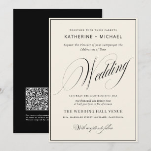 Romantisch schrijf kalligrafie Eenvoudig & Chic Hu Kaart
