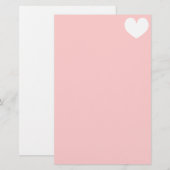 Romantisch schrijfpapier briefpapier | hart monogr (Voorkant / Achterkant)