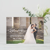 ROMANTISCH SCRIPT | BEDANKT DOOR JE FOTOKAART (Staand voorkant)