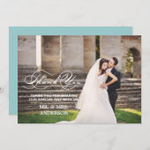 ROMANTISCH SCRIPT | BEDANKT DOOR JE FOTOKAART (Voorkant / Achterkant)